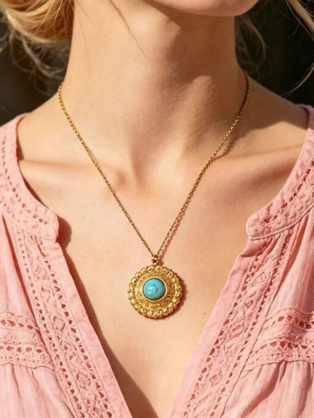 Boho flower Necklace S1458